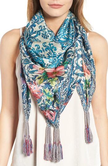 Women's Johnny Was Horizon Print Square Silk Scarf