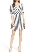 Women's Speechless Stripe A-line Minidress - Ivory