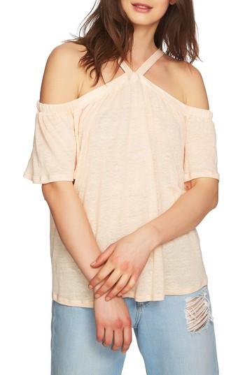 Women's 1.state Cold Shoulder Linen Top, Size - Yellow