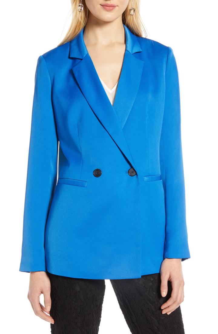 Women's Halogen Satin Blazer - Blue