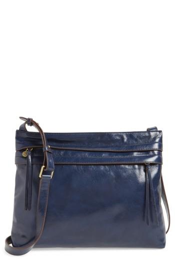 Hobo Larkin Leather Messenger Bag - Blue