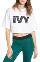 Women's Ivy Park Layer Logo Crop Tee - White