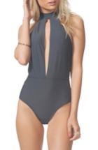 Women's Rip Curl Illusion Halter One-piece Swimsuit - Grey