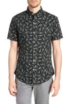 Men's Bonobos Riviera Slim Fit Giraffe Print Sport Shirt R - Black