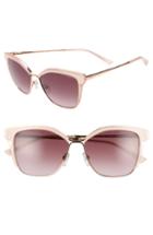 Women's Ted Baker London 54mm Gradient Square Sunglasses - Blush/ Gold