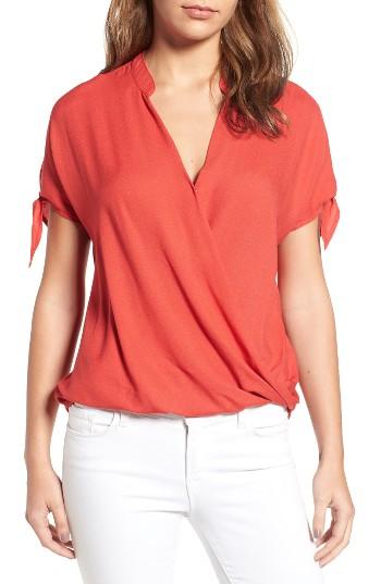 Women's Ella Moss Stella Tie Sleeve Blouse - Red