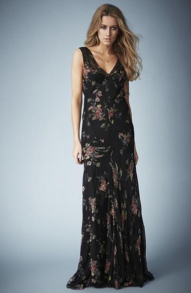 Kate Moss For Topshop Floral Chiffon Maxi