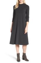 Women's Eileen Fisher Stretch Tencel Lyocell Midi Dress - Grey