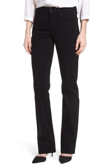 Women's Nydj Billi Stretch Mini Bootcut Jeans - Black