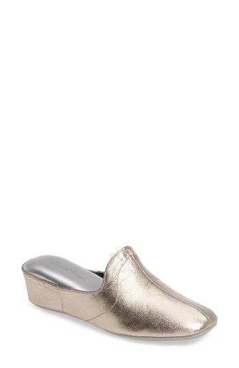 Women's Daniel Green Glamour Scuff Slipper .5 M - Metallic