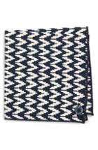 Men's Armstrong & Wilson Mr. Zag Cotton Pocket Square, Size - Blue