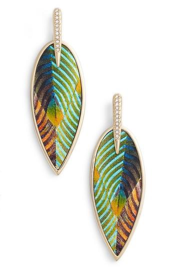 Women's Vince Camuto Inlaid Leather Statement Earrings