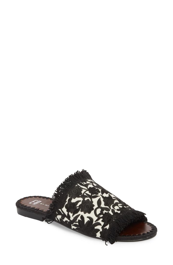 Women's E8 By Miista Tavie Fringed Slide Sandal Us / 35eu - Black