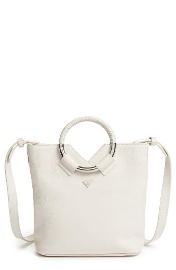 Sam Edelman Small Elina Leather Crossbody Bag - White
