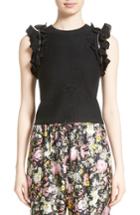 Women's 3.1 Phillip Lim Zipper Detail Ruffle Top - Black