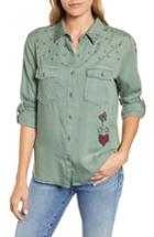 Women's Billy T Embroidered Roll-tab Shirt - Green