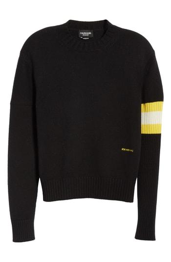 Men's Calvin Klein 205w39nyc Cashmere Stripe Sleeve Sweater
