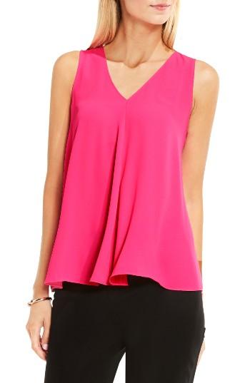 Women's Vince Camuto Drape Front V-neck Sleeveless Blouse, Size - Pink