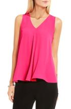 Women's Vince Camuto Drape Front V-neck Sleeveless Blouse, Size - Pink