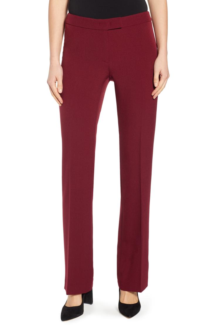 Women's Anne Klein Flare Leg Pants - Burgundy