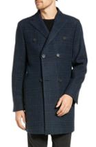 Men's 1901 Jackson Extra Trim Fit Wool Overcoat S - Blue