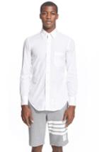 Men's Thom Browne Poplin Shirt With Grosgrain Placket - White