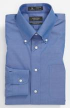 Men's Nordstrom Men's Shop Smartcare(tm) Traditional Fit Pinpoint Dress Shirt .5 33 - Blue