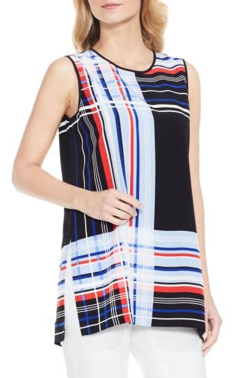 Women's Vince Camuto Linear Graphic Blouse - Black