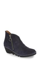 Women's Fly London Poro Wedge Bootie .5-6us / 36eu - Blue
