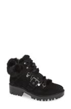 Women's Kendall + Kylie Edison Faux Fur Trim Bootie .5 M - Black