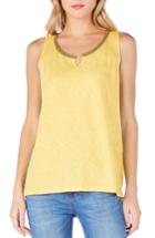 Women's Michael Stars Notch Neck Tank, Size - Yellow