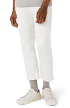 Men's Topman Standard Straight Leg Cutoff Jeans X 32 - White