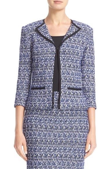 Women's St. John Collection Delphinium Tweed Jacket