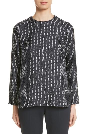 Women's Max Mara Curt Silk Blouse - Blue