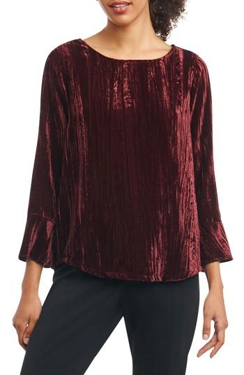 Women's Foxcroft Korin Broomstick Velvet Top