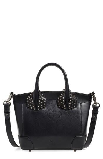 Christian Louboutin 'small Eloise' Studded Calfskin Satchel - Black