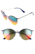 Women's Ray-ban 50mm Gradient Mirrored Sunglasses - Gold/ Blue