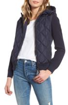 Women's Canada Goose Hybridge Knit & Quilted Hoodie (6-8) - Blue