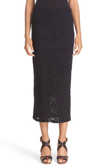 Women's Fuzzi Lace Midi Skirt