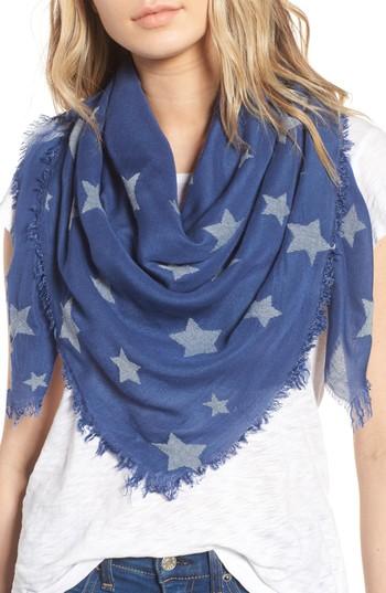 Women's Rag & Bone Star Scarf, Size - Blue