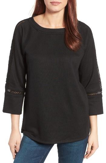 Women's Caslon Lace Inset Sweatshirt