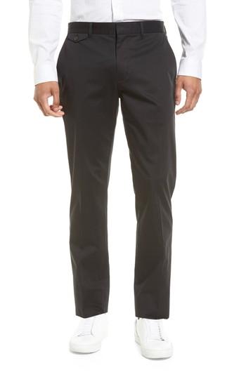 Men's Vince Officer Flat Front Chino Pants X 34 - Black