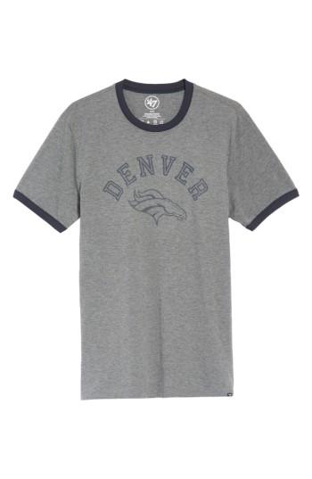 Men's 47 Brand Denver Broncos Ringer T-shirt, Size - Grey