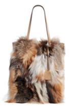 Michael Kors Large Elenor Genuine Fox Fur Tote - Brown