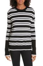 Women's Le Ligne Tripe Stripe Cashmere Sweater - Black