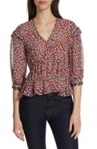 Women's Ba & Sh Blanche Floral Print Top - Burgundy