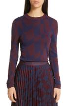 Women's Boss Fantina Slim Abstract Italian Jacquard Sweater - Purple