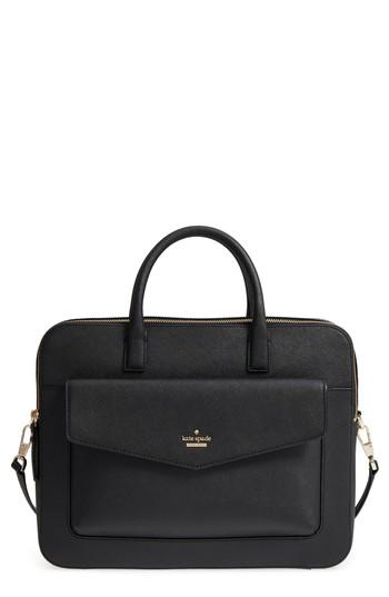 Kate Spade New York 13-inch Leather Laptop Bag - Black