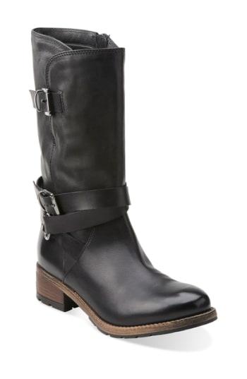 Women's Clarks 'volara Melody' Moto Boot M - Black
