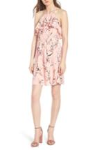 Women's Cupcakes And Cashmere Corralyn Floral Print Halter Dress - Coral